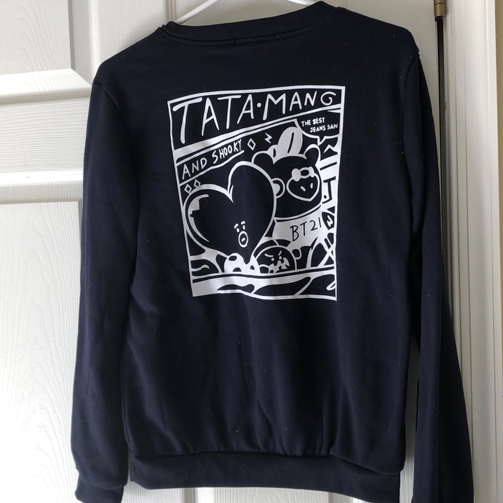 Navy BT21 Tata Fleece Sweatshirt